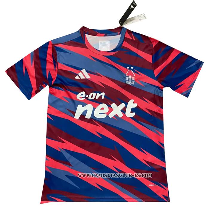 Camiseta Pre Partido del Nottingham Forest 2024 Rojo Azul
